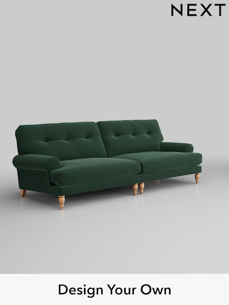 Plush Velvet Easy Clean/Bottle Green Erin Buttoned Back Deep Relaxed Sit (W44787) | £1,525