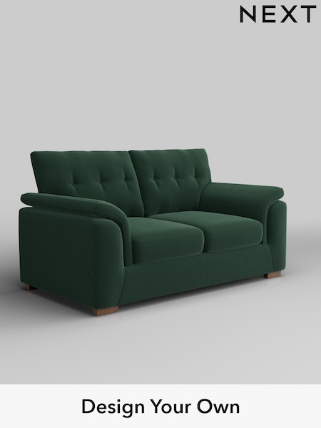 Plush Velvet Easy Clean/Bottle Green Hayden Buttoned Back (W44788) | £1,125