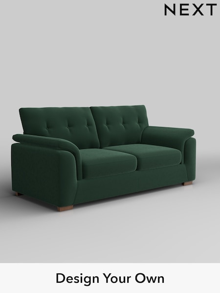 Plush Velvet Easy Clean/Bottle Green Hayden Buttoned Back (W44788) | £1,225