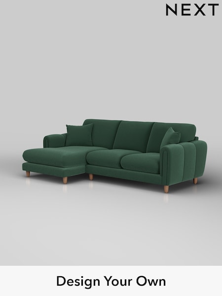 Plush Velvet Easy Clean/Bottle Green Odella (W44790) | £1,950