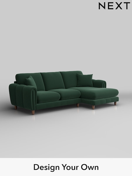 Plush Velvet Easy Clean/Bottle Green Odella (W44790) | £1,950