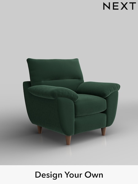 Plush Velvet Easy Clean/Bottle Green Elliot Highback (W44791) | £675
