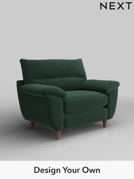 Plush Velvet Easy Clean/Bottle Green Elliot Highback (W44791) | £775