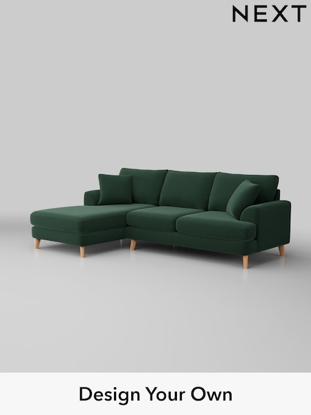 Plush Velvet Easy Clean/Bottle Green Parker (W44792) | £2,150