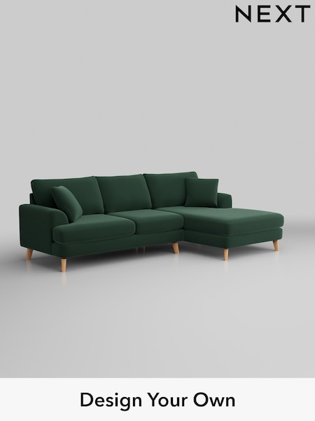 Plush Velvet Easy Clean/Bottle Green Parker (W44792) | £2,299