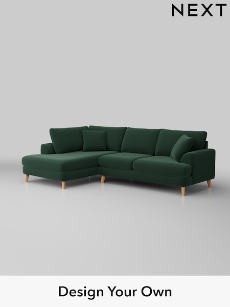Plush Velvet Easy Clean/Bottle Green Parker (W44792) | £2,250
