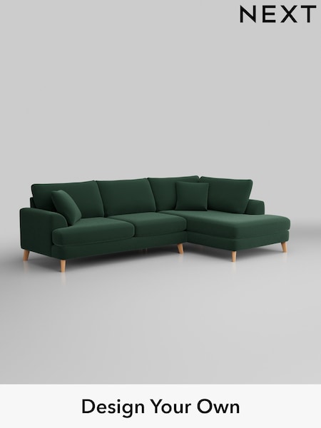 Plush Velvet Easy Clean/Bottle Green Parker (W44792) | £2,350