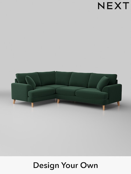 Plush Velvet Easy Clean/Bottle Green Parker (W44792) | £2,325