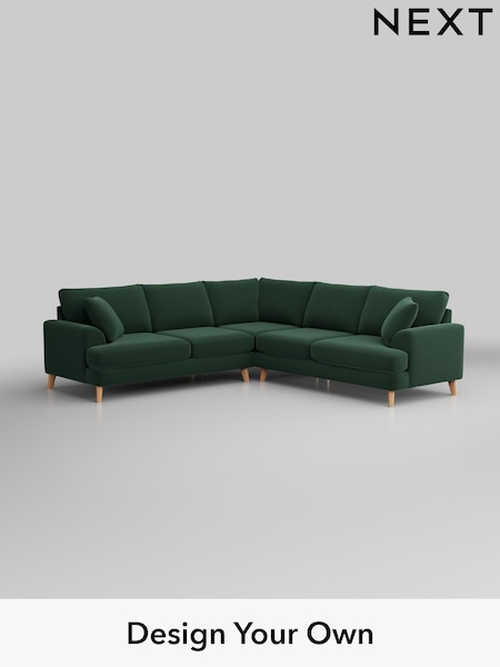 Plush Velvet Easy Clean/Bottle Green Parker (W44792) | £2,725
