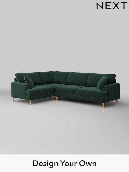 Plush Velvet Easy Clean/Bottle Green Parker (W44792) | £2,425