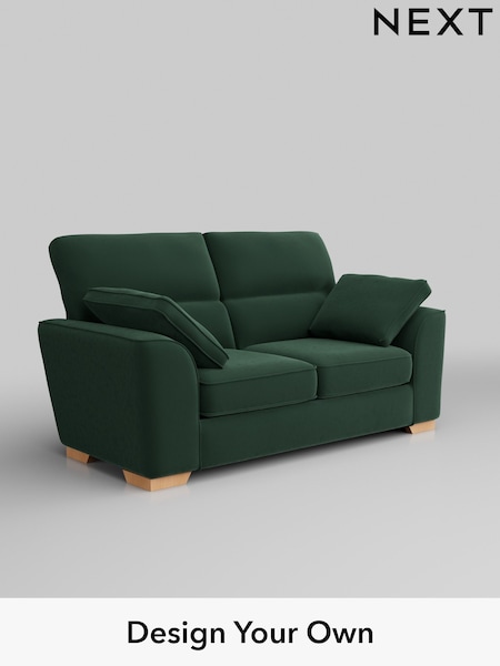 Plush Velvet Easy Clean/Bottle Green Stamford Highback (W44793) | £1,199