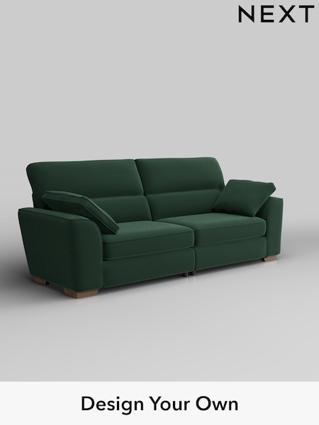 Plush Velvet Easy Clean/Bottle Green Stamford Highback (W44793) | £1,399