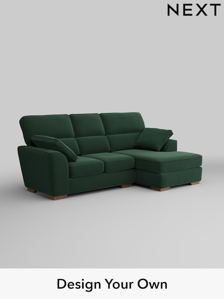 Plush Velvet Easy Clean/Bottle Green Stamford Highback (W44793) | £1,775