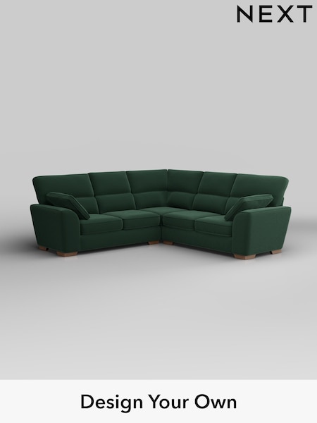 Plush Velvet Easy Clean/Bottle Green Stamford Highback (W44793) | £2,425