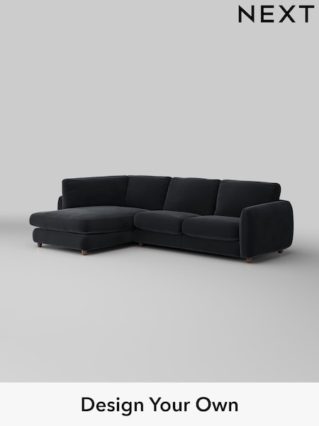 Plush Velvet Easy Clean/Charcoal Grey Aiden (W44795) | £1,825