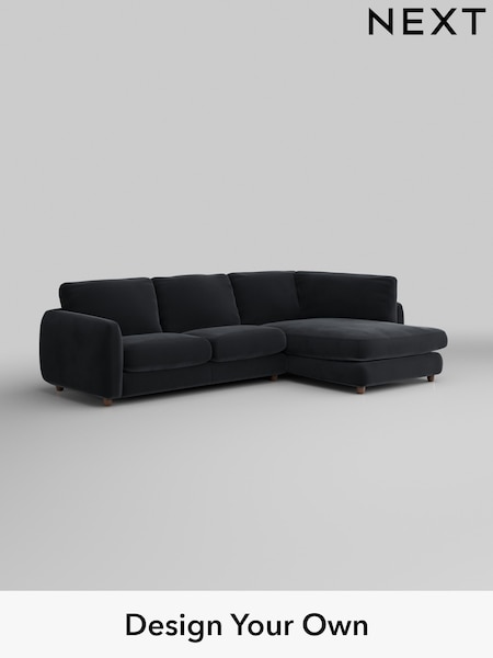 Plush Velvet Easy Clean/Charcoal Grey Aiden (W44795) | £1,825