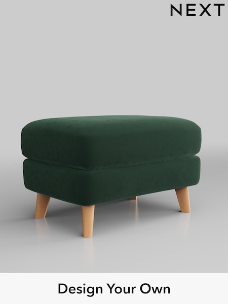 Plush Velvet Easy Clean/Bottle Green Parker Buttoned Back (W44798) | £425