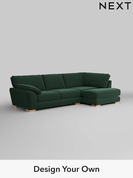 Plush Velvet Easy Clean/Bottle Green Stamford Grand Relaxed Sit (W44799) | £2,525
