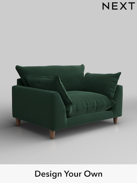 Plush Velvet Easy Clean/Bottle Green Noa Deep Relaxed Sit (W44800) | £975
