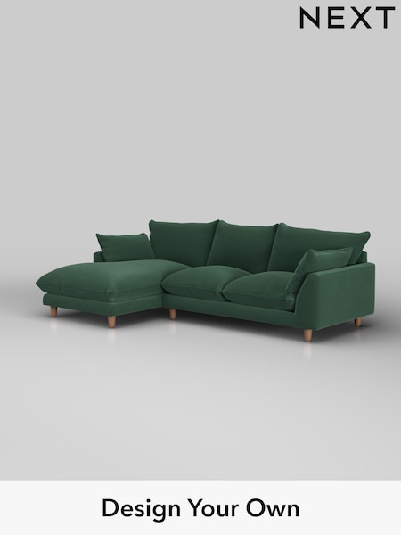 Plush Velvet Easy Clean/Bottle Green Noa Deep Relaxed Sit (W44800) | £1,875