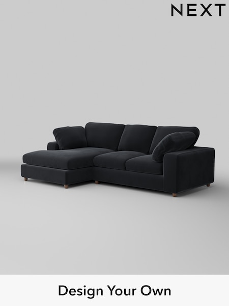 Plush Velvet Easy Clean/Charcoal Grey N Premium The Snuggle Grand (W44802) | £2,575