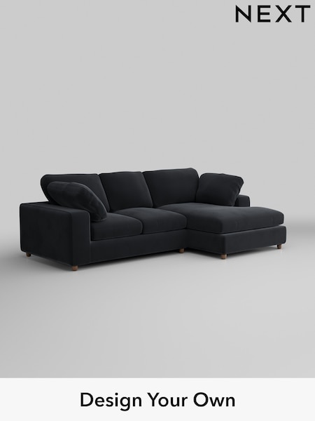 Plush Velvet Easy Clean/Charcoal Grey N Premium The Snuggle Grand (W44802) | £2,575