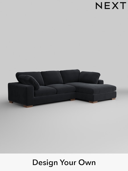 Plush Velvet Easy Clean/Charcoal Grey N Premium The Snuggle Grand (W44802) | £2,750