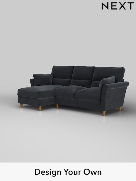 Plush Velvet Easy Clean/Charcoal Grey Hartley Highback Relaxed Sit (W44803) | £1,950