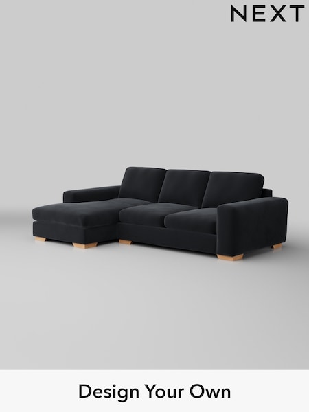 Plush Velvet Easy Clean/Charcoal Grey Houghton Deep Sit (W44806) | £2,050