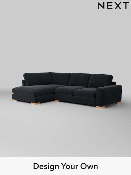 Plush Velvet Easy Clean/Charcoal Grey Houghton Deep Sit (W44806) | £2,199