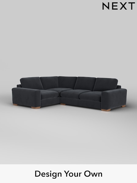 Plush Velvet Easy Clean/Charcoal Grey Houghton Deep Sit (W44806) | £2,575