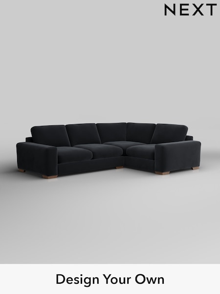 Plush Velvet Easy Clean/Charcoal Grey Houghton Deep Sit (W44806) | £2,575