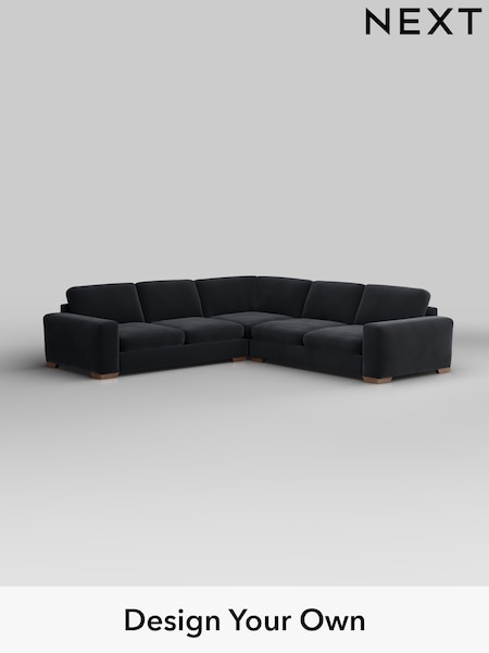 Plush Velvet Easy Clean/Charcoal Grey Houghton Deep Sit (W44806) | £2,875
