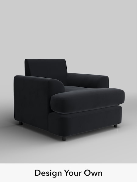 Plush Velvet Easy Clean/Charcoal Grey Parker Platform (W44808) | £875