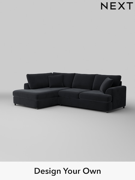 Plush Velvet Easy Clean/Charcoal Grey Parker Platform (W44808) | £2,250