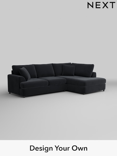Plush Velvet Easy Clean/Charcoal Grey Parker Platform (W44808) | £2,250