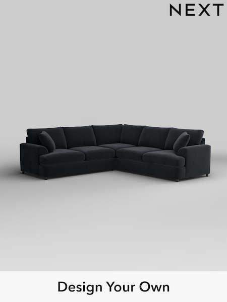 Plush Velvet Easy Clean/Charcoal Grey Parker Platform (W44808) | £2,725