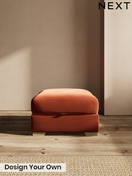 Plush Velvet Easy Clean/Ginger Orange - Houghton Deep Relaxed Sit