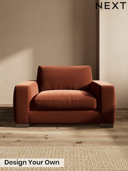 Plush Velvet Easy Clean/Ginger Orange Houghton Deep Relaxed Sit (W44809) | £1,025