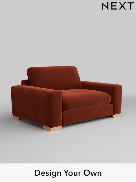 Plush Velvet Easy Clean/Ginger Orange Houghton Deep Relaxed Sit (W44809) | £1,225