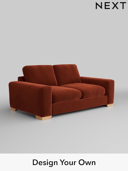 Plush Velvet Easy Clean/Ginger Orange Houghton Deep Relaxed Sit (W44809) | £1,325