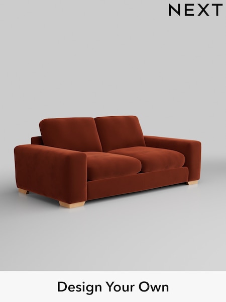 Plush Velvet Easy Clean/Ginger Orange Houghton Deep Relaxed Sit (W44809) | £1,425
