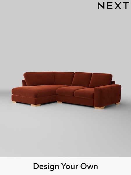 Plush Velvet Easy Clean/Ginger Orange Houghton Deep Relaxed Sit (W44809) | £2,150