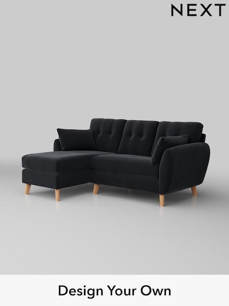 Plush Velvet Easy Clean/Charcoal Grey Wilson Buttoned Back (W44811) | £1,575