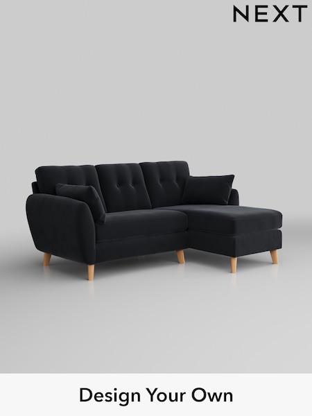 Plush Velvet Easy Clean/Charcoal Grey Wilson Buttoned Back (W44811) | £1,575