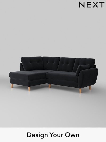 Plush Velvet Easy Clean/Charcoal Grey Wilson Buttoned Back (W44811) | £1,675
