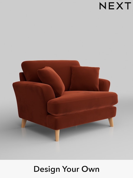 Plush Velvet Easy Clean/Ginger Orange Conway Relaxed Sit (W44812) | £975