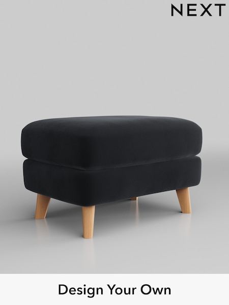 Plush Velvet Easy Clean/Charcoal Grey Parker Buttoned Back (W44813) | £425