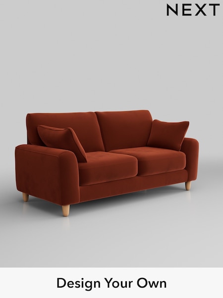 Plush Velvet Easy Clean/Ginger Orange Campbell (W44814) | £1,175