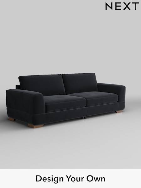 Plush Velvet Easy Clean/Charcoal Grey Clayton (W44815) | £1,425